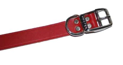 Collier de Cuir Rouge Riveté pour chien Hunter