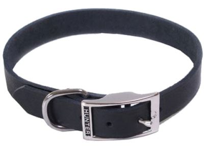 Collier de Cuir Noir Riveté pour chien