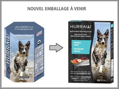 nourriture pour chien crue déshydrater poisson nourriture crue hurraw nouvel emballage poisson hurraw déshydrater